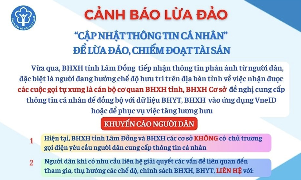 Lâm Đồng: Hàng loạt phản ảnh về những số điện thoại giả danh cơ quan BHXH
