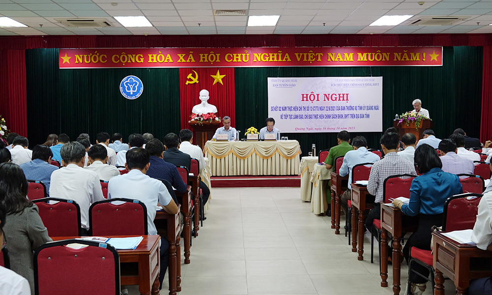 Quảng Ngãi: Sơ kết 2 năm thực hiện Chỉ thị số 12 của Ban Thường vụ Tỉnh ủy về BHXH, BHYT