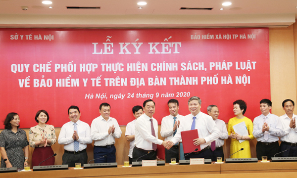 BHXH Hà Nội và Sở Y tế Hà Nội đã tổ chức Lễ ký kết quy chế phối hợp